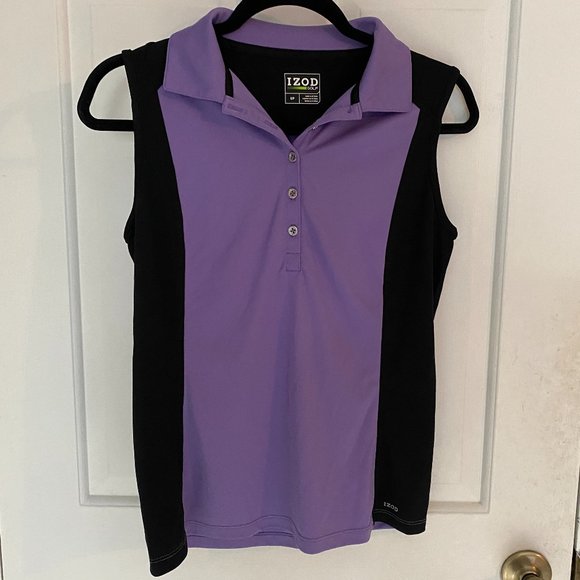 Izod Women's Golf Tank Purple and Black - Picture 1 of 6